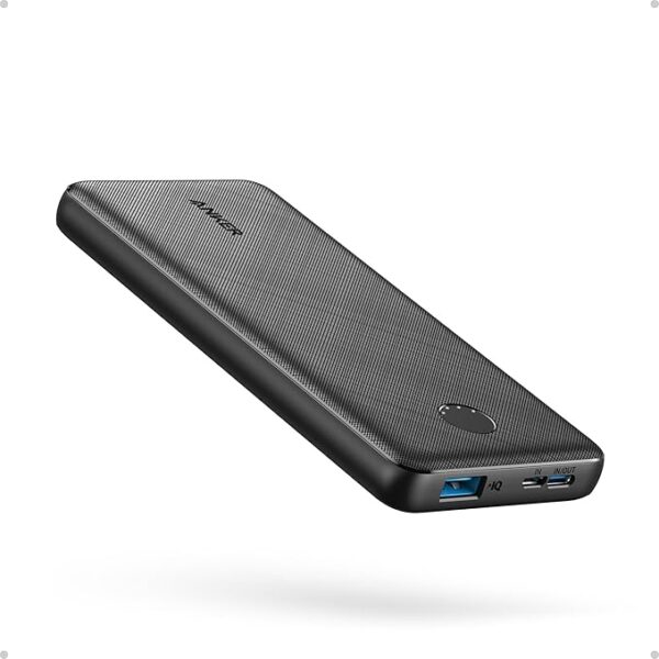 Anker PowerCore 10K Power Bank – 10,000mAh Compact Portable Charger with PowerIQ, 5V/3A High-Speed External Battery Pack for iPhone 16/15, iPad, Samsung Galaxy, and More (Black)