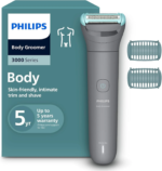 Philips Body Groomer BG3480/15, Trim & shave body hair & balls, 100% showerproof, Skin-friendly, 2 & 3 mm combs, 80 min cordless, Battery indicator, USB charging - Image 2