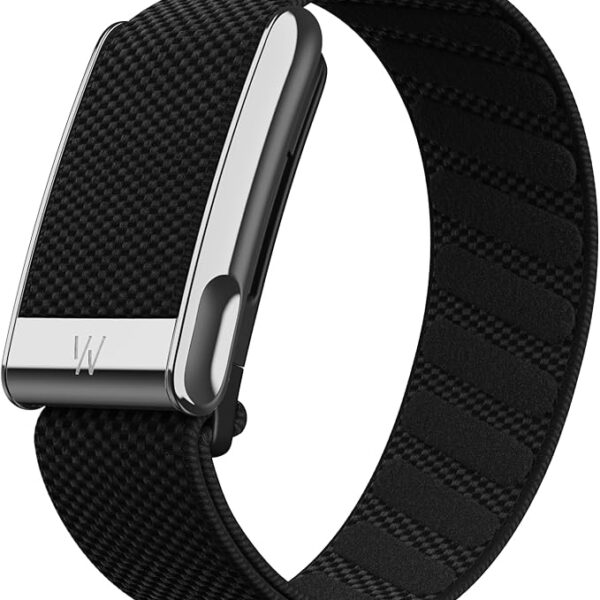 WHOOP 5.0 LeatherLuxe Straight Band – Premium Genuine Leather Replacement Strap with Titanium Clasp, Luxury Executive Fitness Tracker Wristband for WHOOP 5.0 & MG Sensor (Black)
