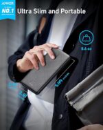 Anker PowerCore 10K Power Bank – 10,000mAh Compact Portable Charger with PowerIQ, 5V/3A High-Speed External Battery Pack for iPhone 16/15, iPad, Samsung Galaxy, and More (Black) - Image 2