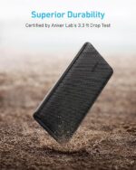 Anker PowerCore 10K Power Bank – 10,000mAh Compact Portable Charger with PowerIQ, 5V/3A High-Speed External Battery Pack for iPhone 16/15, iPad, Samsung Galaxy, and More (Black) - Image 3
