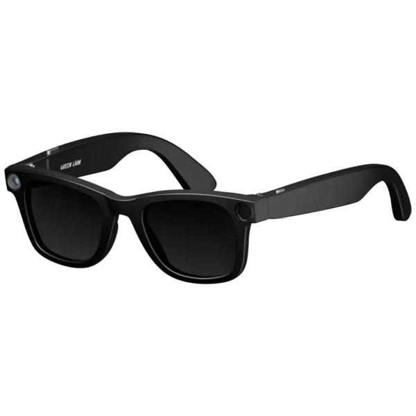 Green Lion Rayna AI Smart Glasses – Full HD 1080p Video Recording Camera Glasses, HiFi Bluetooth Open-Ear Speakers, Real-Time Translation, AI Voice Assistant & Interchangable Anti-Blue Light Lenses (Matte Black)