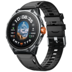 Powerology Alfa Urban Sports GPS Smart Watch – 1.43" AMOLED 1000 Nits Display, 5ATM Waterproof, 5-Day Battery, Bluetooth Calling, 100+ Sports Modes, Rugged Zinc Alloy Smartwatch for Men and Women
