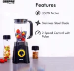 Geepas 3-in-1 Countertop & Travel Blender System — GSB44033 (Black) - Image 4