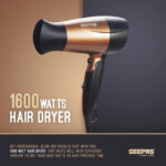 Geepas 1600W Travel Mini Hair Dryer (GH8642) - Image 2