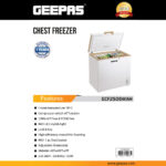 Geepas 250L High-Efficiency Chest Freezer (GCF2506WAH) - Image 5