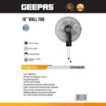 Geepas GF9483 16-Inch Wall Fan - Image 8